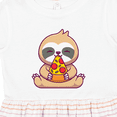 thumbnail image 4 of Inktastic Sloth Pizza Girls Toddler Dress, 4 of 5