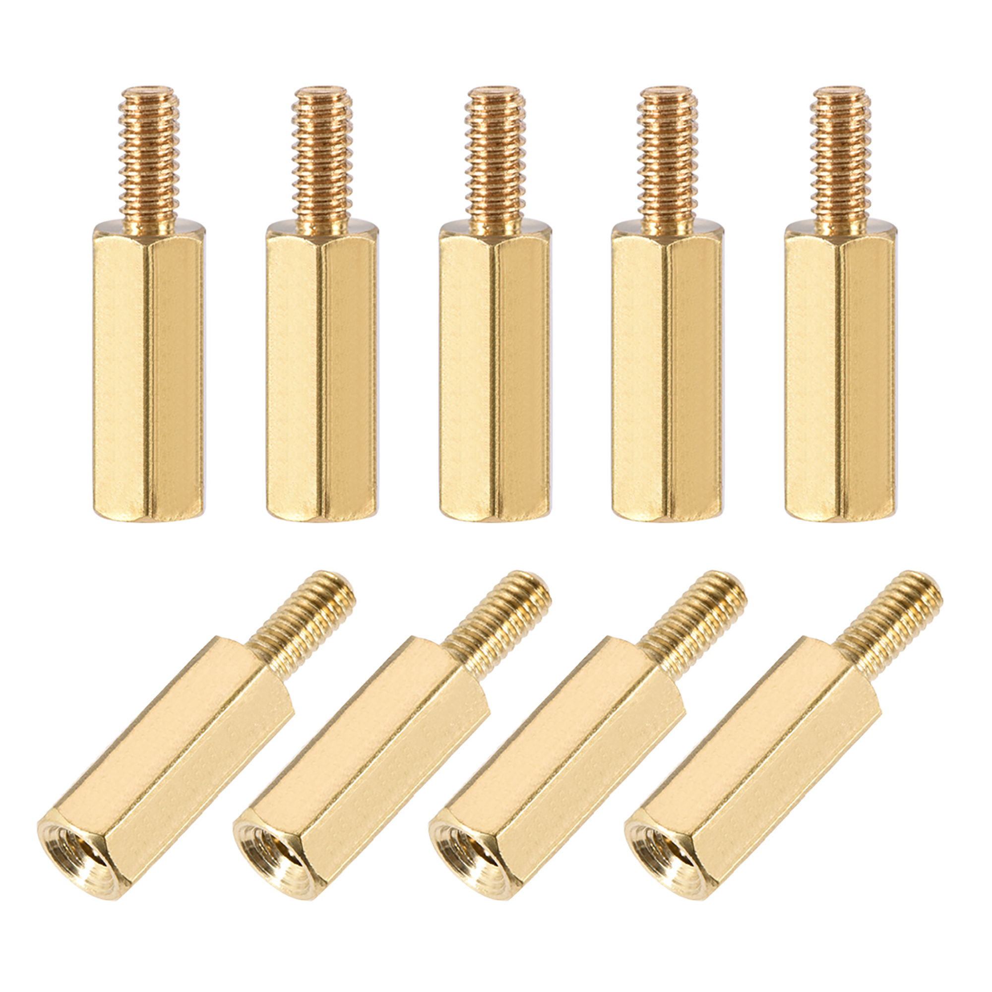 Uxcell Brass M2.5 12mm+6mm MaleFemale Hex Standoff 20 Pack Walmart