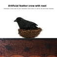 thumbnail image 2 of Miangastore 2PC Black Crows Halloween Fake Crow with Birds Nest Realistic Crows, 2 of 8