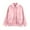 Pink, variant on Bomber Jacket Women Wool Blend Cropped Lapel Long Sleeve Zipper Jacket Outerwear with Flap Pockets Fall Winter Casual Office,Brown,XXL