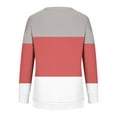 thumbnail image 4 of JUUYY Color Block Sweatshirts for Women Trendy Long Sleeve Striped Printed Crew Neck Graphic Shirts Loose Oversized Relaxed Fit Cotton T-Shirt Tops Gray#01 XXL, 4 of 5