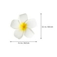 thumbnail image 2 of WHAMVOX 20Pcs White Plumeria Flower Hair Clips for Wedding and Beach Style Decoration, EVA Iron Material, 2 of 8