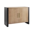 thumbnail image 3 of Christopher Knight Home 39.3" Wood Accent Cabinet with Adjustable Shelves, MDF Storage Cabinet Sideboard, Natural+Black, 3 of 10