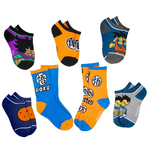 Dragon Ball Super Broly Movie Kids Week Of Socks 7-Pairs Mix And Match Box Set