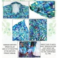 thumbnail image 7 of LA LEELA Men's Short Sleeve Button Down Summer Caribbean Party Shirt Holiday Halloween Costumes Hawaiian Shirts for Men XL Graveyard Tree Haunted Blue, 7 of 7
