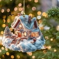 thumbnail image 4 of Acrylic House Hanging Ornament, Exquisite Christmas Decoration, Holiday Tree Accessories, Festive Seasonal Hanging Decor, 4 of 5