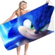thumbnail image 3 of Toalla de baño de microfibra con estampado digital 3D de Anime Speed Sonic MANIA, para playa, 70 x 140 cm, regalo para bebés y niños, 3 of 5