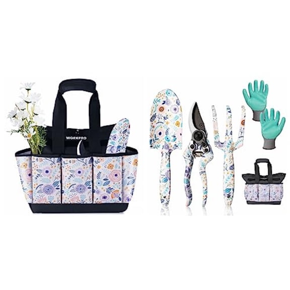 WORKPRO Garden Tool Bag and WORKPRO 5PCS Garden Tool Set