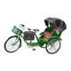 thumbnail image 1 of Modelo de rickshaw de aleación, simulación vintage, pedicab de metal, juguete en miniatura, carro de hierro Verde de tres ruedas, 1 of 9