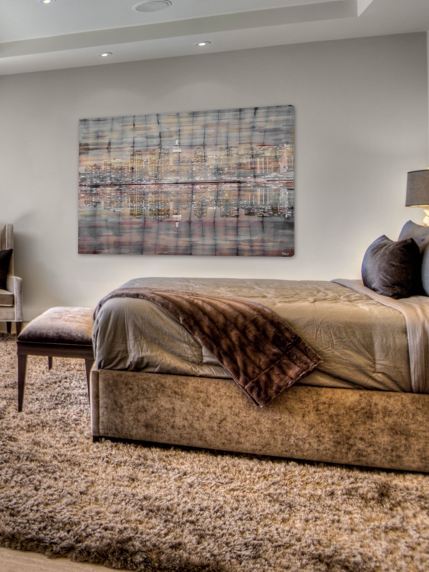 Parvez Taj "Bright Lights" Print on Canvas