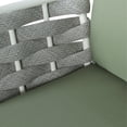 thumbnail image 5 of Christopher Knight Home Outdoor Rope Woven Lounge Chairs with Cushions, Steel Frame, Off White+Green, Set of 2, 5 of 7