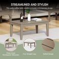 thumbnail image 6 of WestinTrends Malibu Low Outdoor HDPE Patio Rectangle Coffee Table, Weathered Wood, 6 of 12