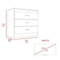 thumbnail image 4 of FM Furniture Cambridge Modern 3-Drawer Wood Bedroom Dresser in Black, 4 of 7