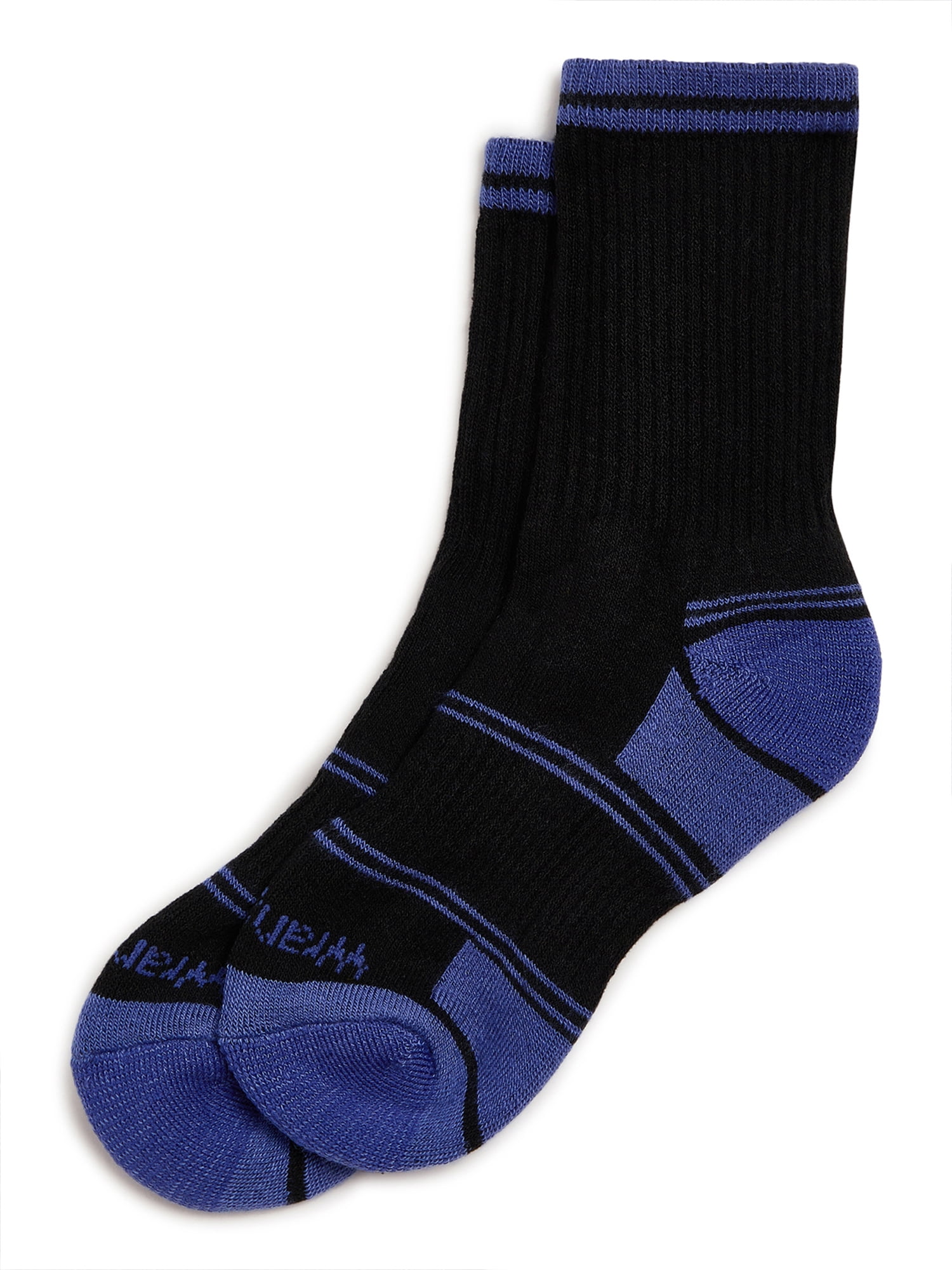 Wrangler Boys' Essentials Cool Comfort Crew Socks, Assorted Cushioned Socks for Kids, Medium, 6-Pack