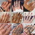 thumbnail image 2 of Fashionwomen'sopenringjointringpinkyringsetAmazon, 2 of 5