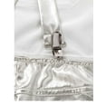 thumbnail image 6 of DPOIS Men Shiny Metallic Bib Overall One Piece Jumpsuits Silver XL, 6 of 7