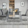 thumbnail image 4 of 6pcs Modern Dining Chairs with Faux Leather Padded Seat,Kitchen Dining Chairs,Living Room Chairs with High Back Padded Seat,Dining Room Side Chairs with Metal Legs, 4 of 9