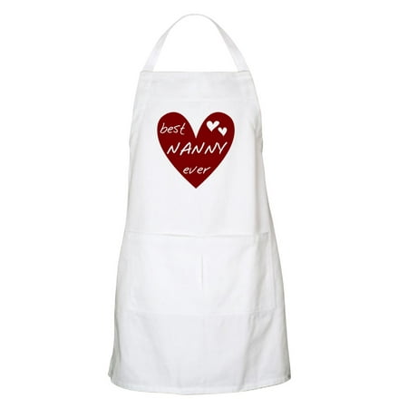 CafePress - Heart Best Nanny Ever Apron - Kitchen Apron with Pockets, Grilling Apron, Baking