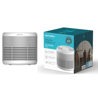Homedics Total-Clean 3-in-1 Air Purifier-360-Degree HEPA Filter for 447 Sq. ft., Activated Carbon, Essential Oil Aromatherapy, AP-T65-GY,Grey