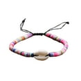 thumbnail image 1 of Minnieouse 1 Juego de pulseras trenzadas de resina con cordón ajustable, de concha de cuerda ondulada, accesorios de mujer para el vestido diario Type3 NO3, 1 of 6