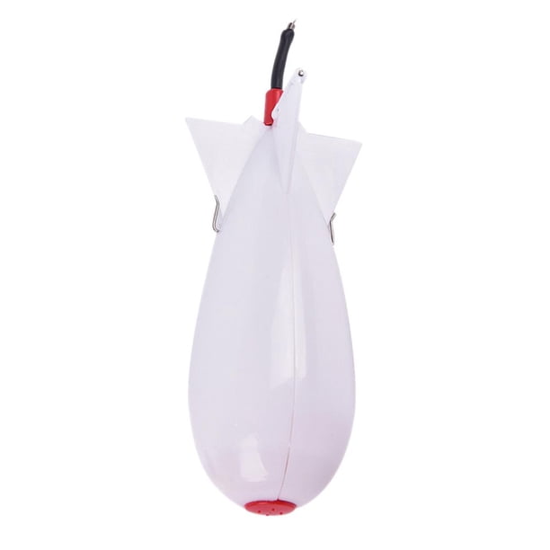 Alimentador de cohetes de pesca de carpa, 3 tamaños de bomba, señuelos, cebos, soporte para hacer aparejos (blanco L)