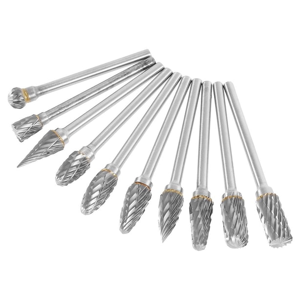 10 Fraises à Bavurer Tige 3mm – Lot Outils Rotatifs Pour Meulage Et Sculpture