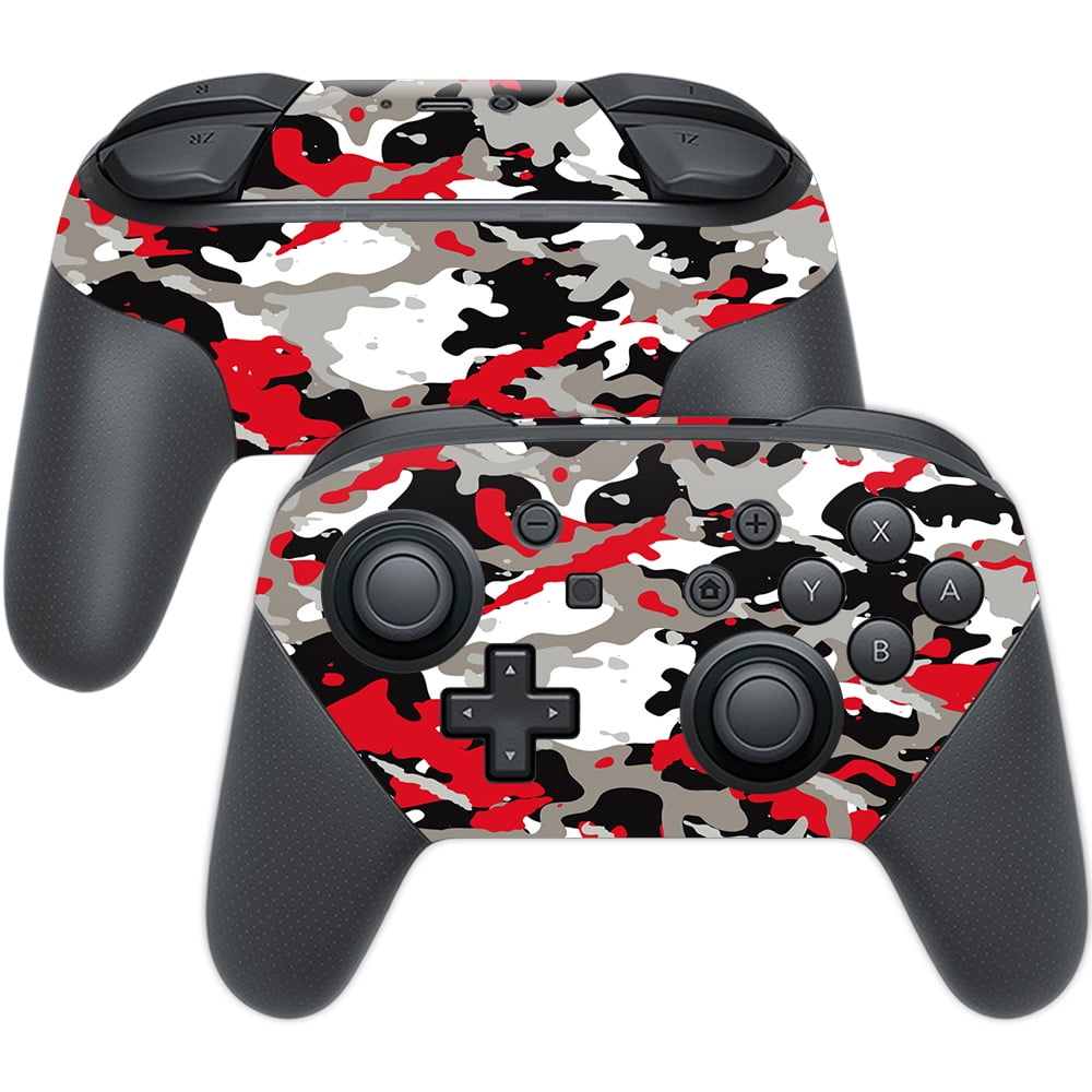 Skin Decal Wrap for Nintendo Switch Pro Controller Red Camo Walmart