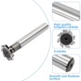 thumbnail image 2 of HUGFEGWE T Slot Cutter End Mill, Carbide t End Mill, 6 Flutes T-Slot Cutter Router Bit for Stainless Steel Copper Aluminum (25 * 3 * 90mm) CA919-80267, 2 of 5