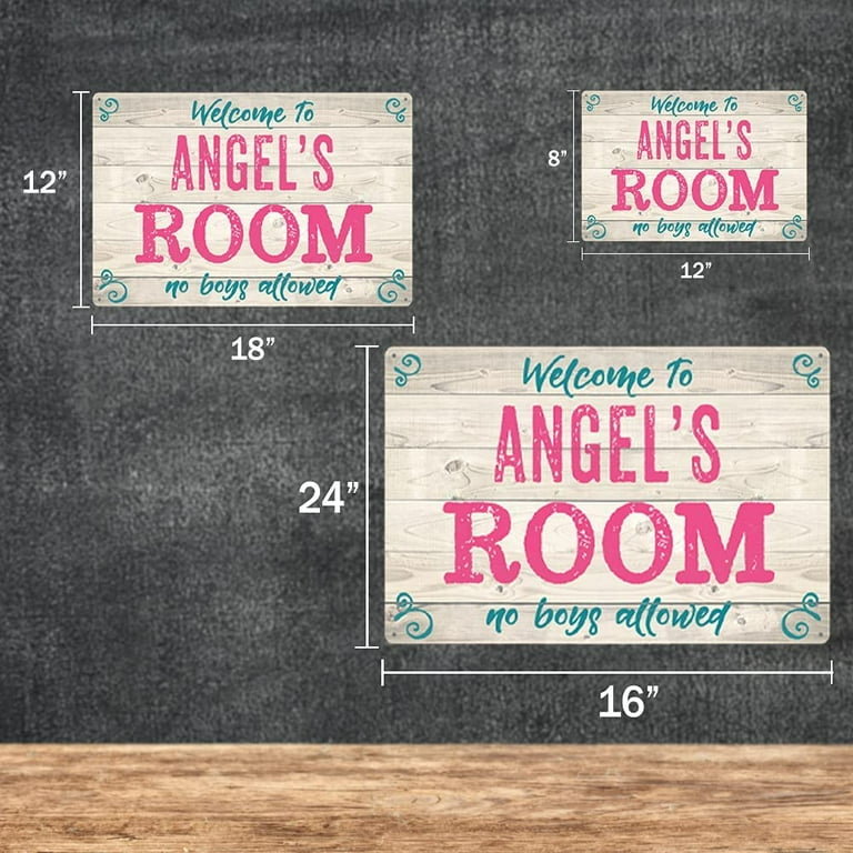 Personalized Bedroom Kids Room Sign Girls Wall Art Door Décor Name