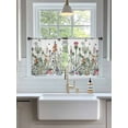 thumbnail image 3 of Sheer Curtains 54 inches Long, Watercolor Flower Butterfly Pink Flower Country Light Filtering Sheer Window Curtains Rod Pocket Voile Drapes for Bedroom Living Room, 52"W x 54"L 2 Panels, 3 of 7