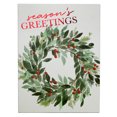 thumbnail image 4 of Holiday Time Large Rectangle Gift Box, Green Wreath with Foil, 4 of 7