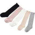 thumbnail image 4 of Baby Girls Boys Uniform Knee High Socks Tube Ruffled Stockings Infants and Toddlers (Pack of 3/5), 4 of 4