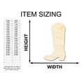 thumbnail image 2 of Unfinished Wood Cowgirl Boot Shape - Craft - up to 46" DIY 36" / 1/2", 2 of 3