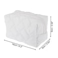 thumbnail image 2 of Unique Bargains 1 Pc Lady Portable Make Up Organizer Case for Outdoor Activities White Polyester, 2 of 5