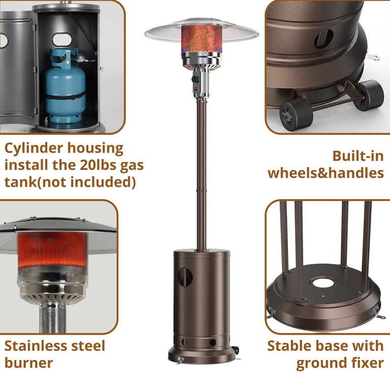 Taoset Propane Patio Heater, 48000 BTU with Wheels photo 3
