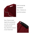 thumbnail image 2 of Conjuntos de pijama de maternidad y lactancia Ekouaer con botones, color rojo vino, 2 of 6