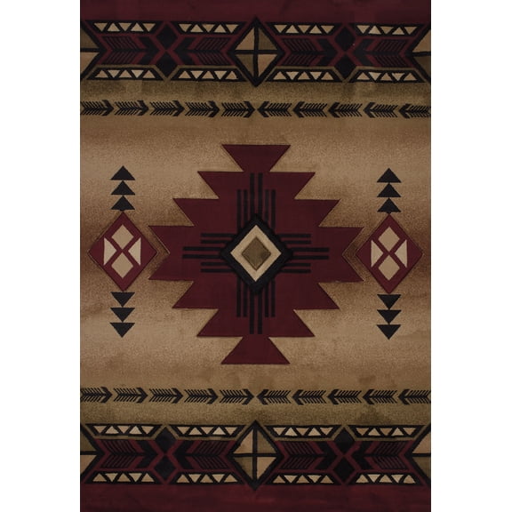 United Weavers Contours Area Rug 510-27034 Flagstaff Burgundy 1' 10" x 2' 7" Rectangle