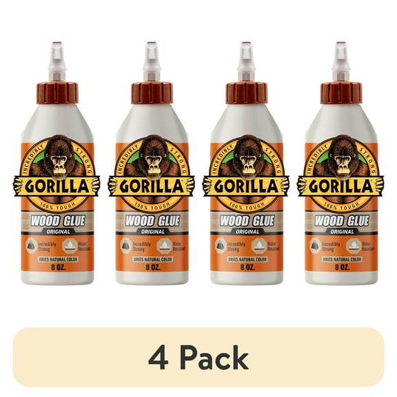 (4 pack) Gorilla Wood Glue, 8 Ounces