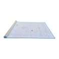 thumbnail image 2 of Ahgly Company Machine Washable Indoor Square Solid Blue Modern Area Rugs, 5' Square, 2 of 4
