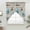 Light Brown Blue, variant on Spring Flowers Swag Curtains for Kitchen/Bedroom/Living Room, Vintage Rustic Tulips Floral Butterfly Khaki Scalloped Curtains 63 Inch Long, Window Swag Topper Curtains Valances 2 Panels Set 36"x63"