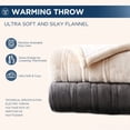 thumbnail image 2 of Westinghouse Electric Blanket Heated Blanket | 10 Heating Levels & 1 to 12 Hours Heating Time Settings | Flannel to Sherpa Reversible 62x84 Twin Size, 2 of 8
