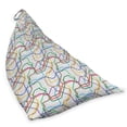 thumbnail image 2 of Map Lounger Chair Bag, Stripes in Vibrant Colors Metro Scheme Subway Stations Abstract Railroad Transportation, High Capacity Storage with Handle Container, Lounger Size, Multicolor, by Ambesonne, 2 of 5