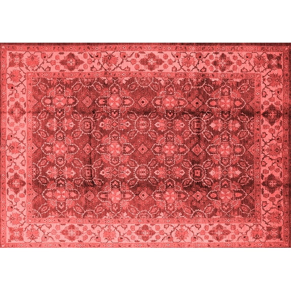 Ahgly Company Indoor Rectangle Oriental Red Traditional Area Rugs, 8' x 10'