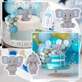 thumbnail image 4 of Acmee - Juego de 44 adornos para tartas de elefante, mini 3D con letras de beb&eacute;, botella de leche, bolas de espuma dorada, decoraci&oacute;n de tartas para ni&ntilde;os, ni&ntil, 4 of 6