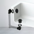 thumbnail image 2 of Westbrass 1-1/2" Tip-Toe Bathtub Drain Plumber's Pack with Two-Hole Elbow and ABS Fittings, Matte Black, 2 of 14