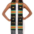 thumbnail image 5 of Jiibva Double Layered Tassel Black Shawl Satin Graduation Ribbon Logo Adult Etiquette Scarf Honor Shoulder Strap, 5 of 7