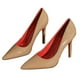 thumbnail image 1 of Zapatos de tacón alto y fino con punta en punta y suela roja para mujer, sexys, negros, de 8, 10 y 7 cm, poco profundos, para boda, 40, albaricoque, 10 cm, 1 of 5