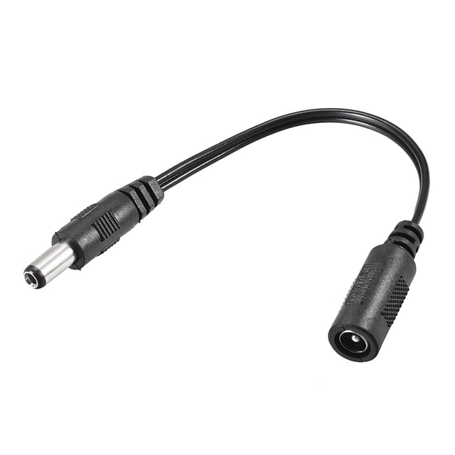 Adaptadores de conector de punta Uxcell, convertidor de 5.5x2.1mm a 5.5x2.5mm, 17cm de conexión de energía DC