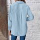 thumbnail image 5 of Camisetas para mujer,Blusa de manga larga con bolsillos y botones para mujer, color liso, tejido suave y transpirable, corte holgado, informal, para uso diario, sopatenor, 5 of 9