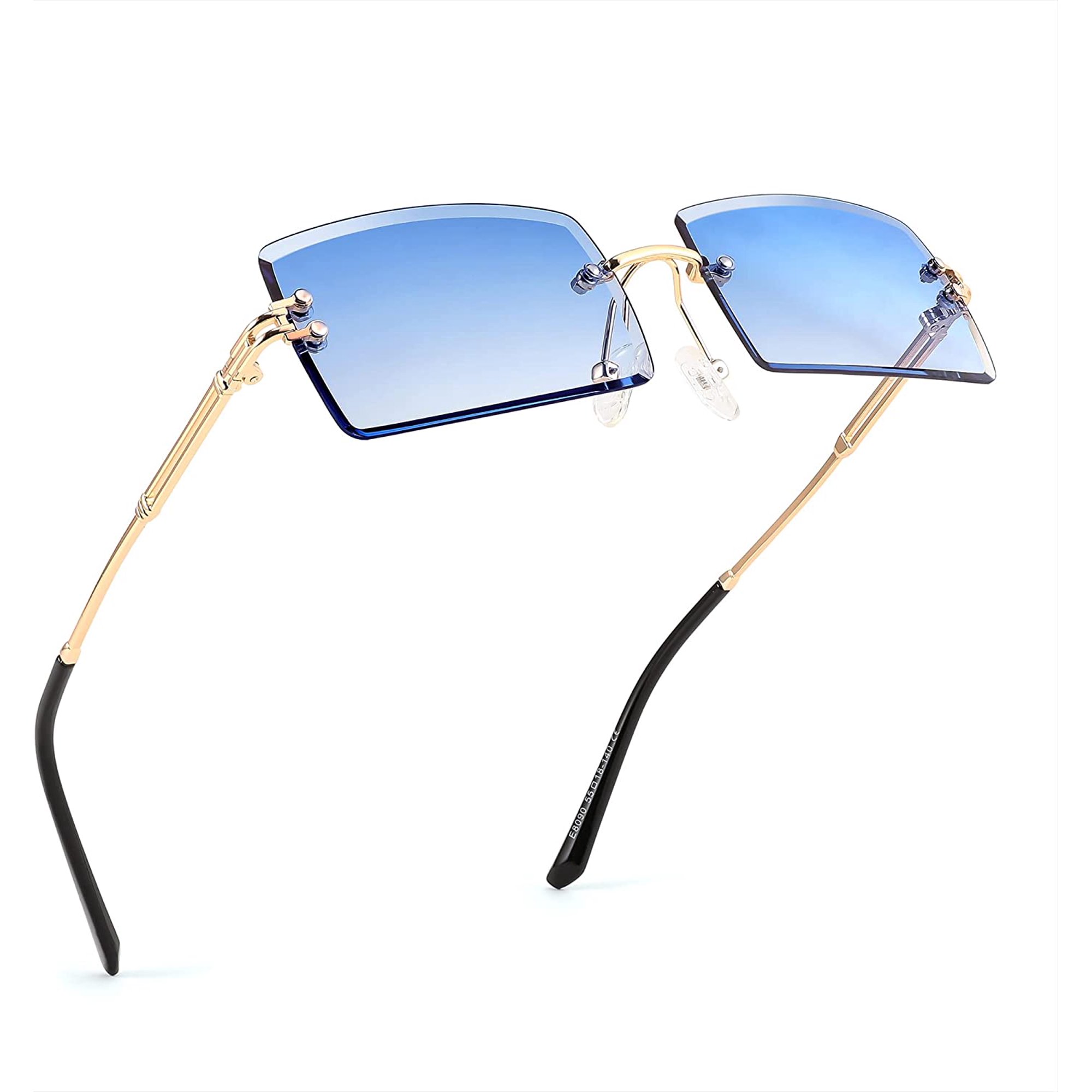Vintage Rimless Sunglasses Rectangle Frameless Candy Color  display picture 2